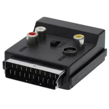 obrázek produktu NEDIS SCART adaptér/ SCART zástrčka - S-video Female / SCART zásuvka / 3x RCA zásuvka/ černý/ box
