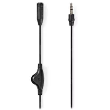 obrázek produktu NEDIS kabel stereo audio/ 3,5 mm jack zástrčka - 3,5 mm jack zásuvka/ černý/ bulk/ 1m