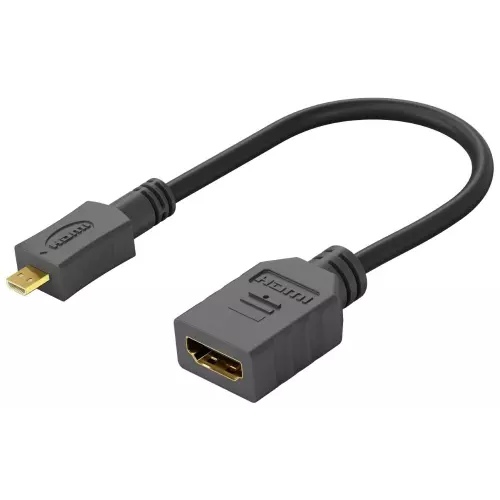 obrázek produktu PremiumCord Flexi adaptér HDMI Typ A samice - micro HDMI Typ D samec pro ohebné zapojení