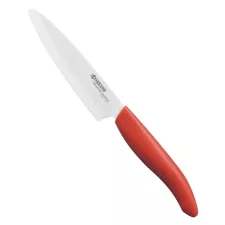 obrázek produktu KYOCERA keramický nůž s bílou čepelí/ 11 cm dlouhá čepel/ červená plastová rukojeť