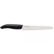 obrázek produktu KYOCERA keramický porcovací zoubkovaný nůž s bílou čepelí 18 cm, černá rukojeť