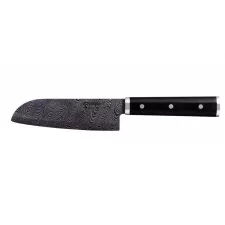 obrázek produktu KYOCERA keramický nůž Santoku, černá dřevěná rukojeť, 14 cm dlouhá černá čepel