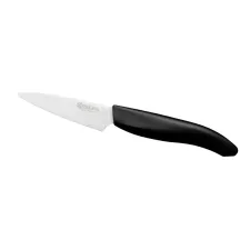 obrázek produktu KYOCERA keramický nůž s bílou čepelí/ 7,5 cm dlouhá čepel/ černá plastová rukojeť