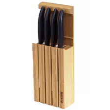 obrázek produktu KYOCERA stojan na 4 keramické nože- vyrobeno z bambusu (pro max. délku čepele 20 cm)