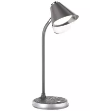obrázek produktu IMMAX LED stolní lampička FINCH/ Qi nabíjení/ 9W/ 12V/2A/ stmívatelná/ šedá + stříbrné prvky