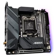 obrázek produktu GIGABYTE B560I AORUS PRO AX / Intel B560 / LGA1200 / 2x DDR4 / 2x M.2 /  HDMI / DP / USB-C / WiFi /  Mini-ITX
