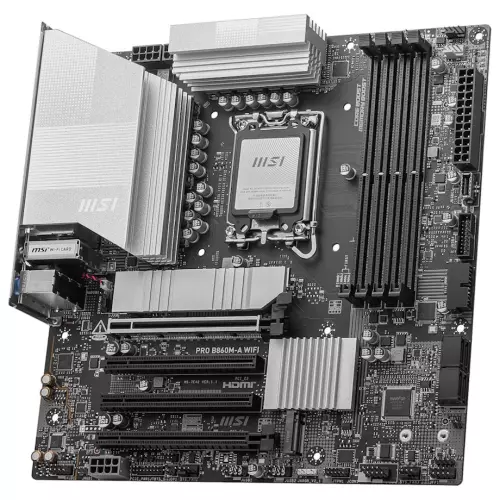 obrázek produktu MSI PRO B860M-A WIFI / INTEL B860 / LGA1851 / 4x DDR5 / M.2 / WiFi / mATX