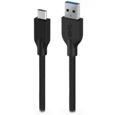 obrázek produktu GENIUS nabíjecí kabel ACC-A2CC-3A, 150cm, USB-A na USB-C, 3A, QC3.0, opletený, černý