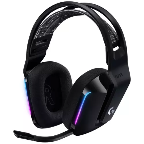 obrázek produktu Logitech herní sluchátka G733 LIGHTSPEED Wireless RGB Gaming Headset, EMEA, black