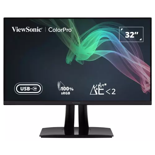 obrázek produktu ViewSonic VP3256-4K / 32\"/ IPS/ 16:9/ 3840x2160/ 5ms/ 350cd/m2/ DP/ HDMI/ 2xUSB-A/ USB-B / USB-C/ PIVOT/ Repro