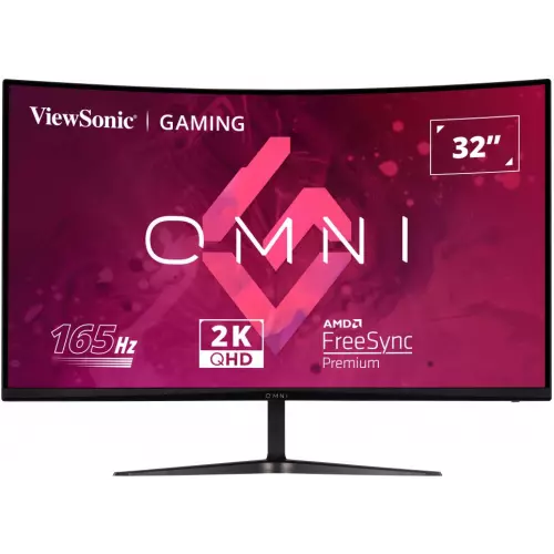 obrázek produktu ViewSonic VX3218C-2K OMNI /32\" prohnutý/VA/16:9/2560x1440 / 165Hz/ 1ms/ 250cd/m2 / Freesync premium /2xHDMI /DP / Repro