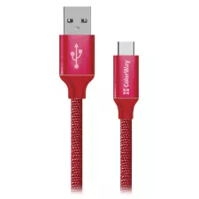 obrázek produktu ColorWay USB-C kabel 2m 2.4A, červená