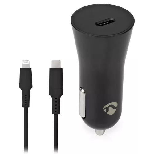 obrázek produktu NEDIS nabíječka do auta/ 20 W/ 12 - 24 V DC/ 3.0 A/ USB-C/ automatická volba napětí/ černá/ kabel 1 m