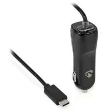 obrázek produktu NEDIS nabíječka do auta/ 18 W/ 12 - 24 V DC/ 3.0 A/ USB-C/ černá/ kabel 1 m