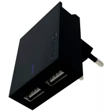 obrázek produktu Nabíječka cestovní SWISSTEN 2x USB, IC, 3A, + microUSB kabel, černá