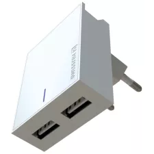 obrázek produktu SWISSTEN SÍŤOVÝ ADAPTÉR SMART IC 2x USB 3A POWER + DATOVÝ KABEL USB / LIGHTNING 1,2 M BÍLÝ