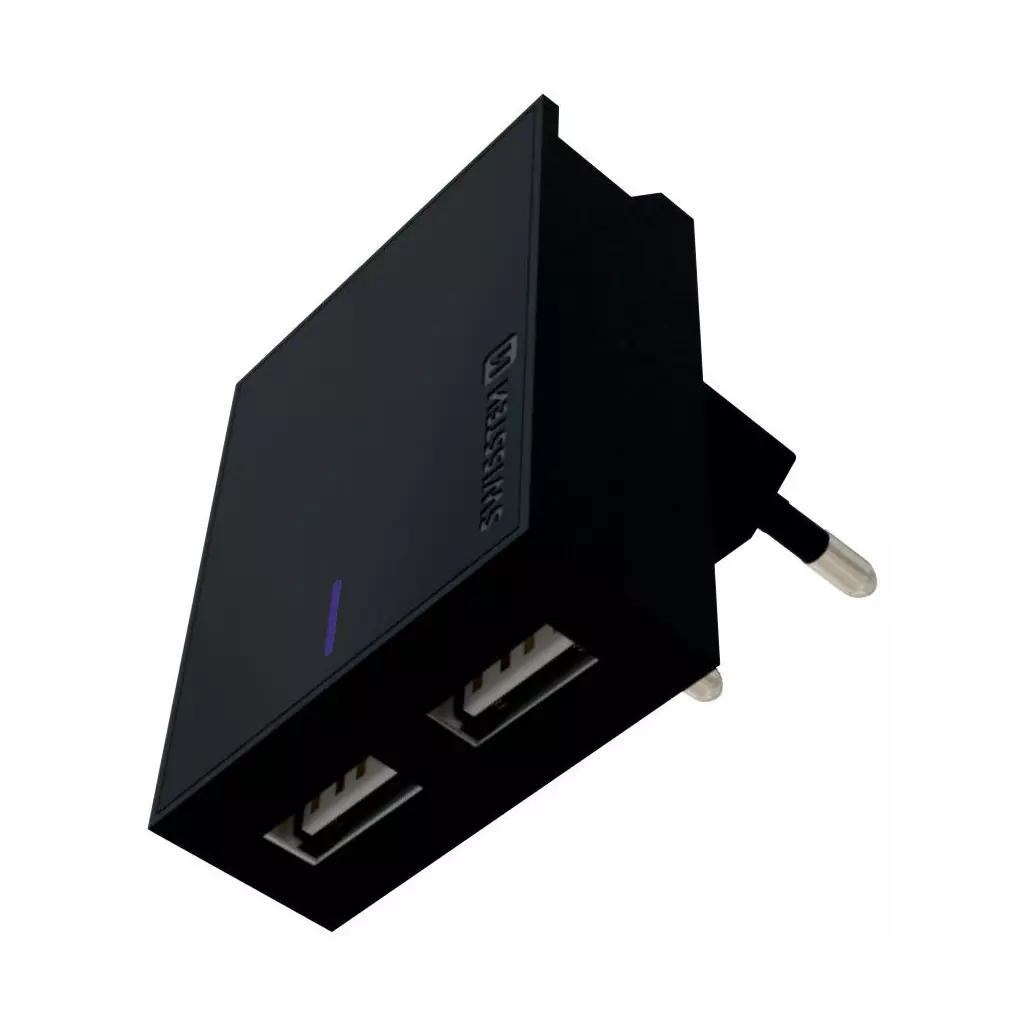 Obrázek produktu Swissten Síťový Adaptér Smart Ic 2X Usb 3A Power + Datový Kabel Usb / Lightning Mfi 1,2 M Černý