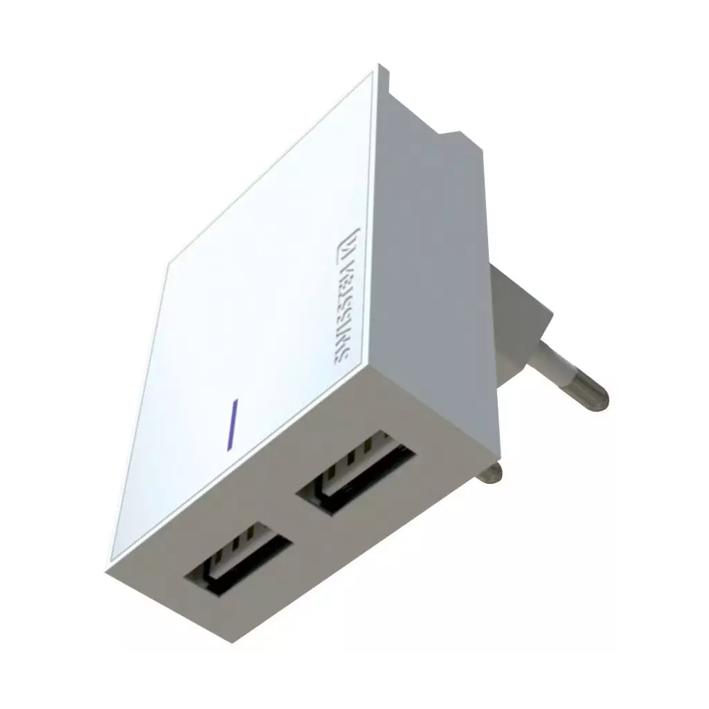 Obrázek produktu Swissten Síťový Adaptér Smart Ic 2X Usb 3A Power + Datový Kabel Usb / Lightning Mfi 1,2 M Bílý