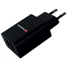 obrázek produktu Nabíječka cestovní SWISSTEN 2x USB, IC, 2.1A, černá