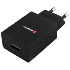 obrázek produktu Nabíječka cestovní SWISSTEN 1x USB, IC, 1A + USB-C kabel, černá