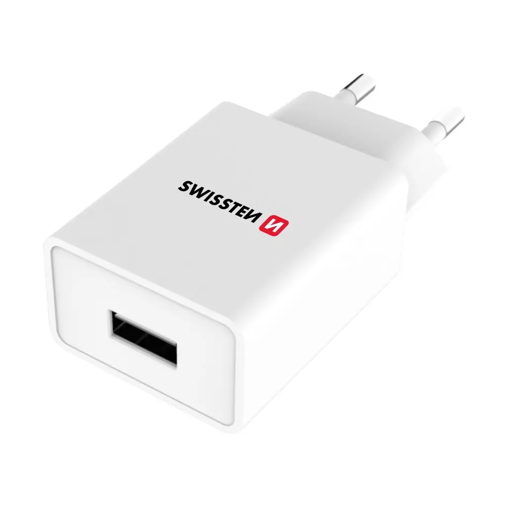 Obrázek produktu Swissten Síťový Adaptér Smart Ic 1X Usb 1A Power + Datový Kabel Usb / Type C 1,2 M Bílý