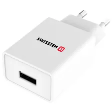 obrázek produktu SWISSTEN SÍŤOVÝ ADAPTÉR SMART IC 1x USB 1A POWER + DATOVÝ KABEL USB / LIGHTNING 1,2 M BÍLÝ