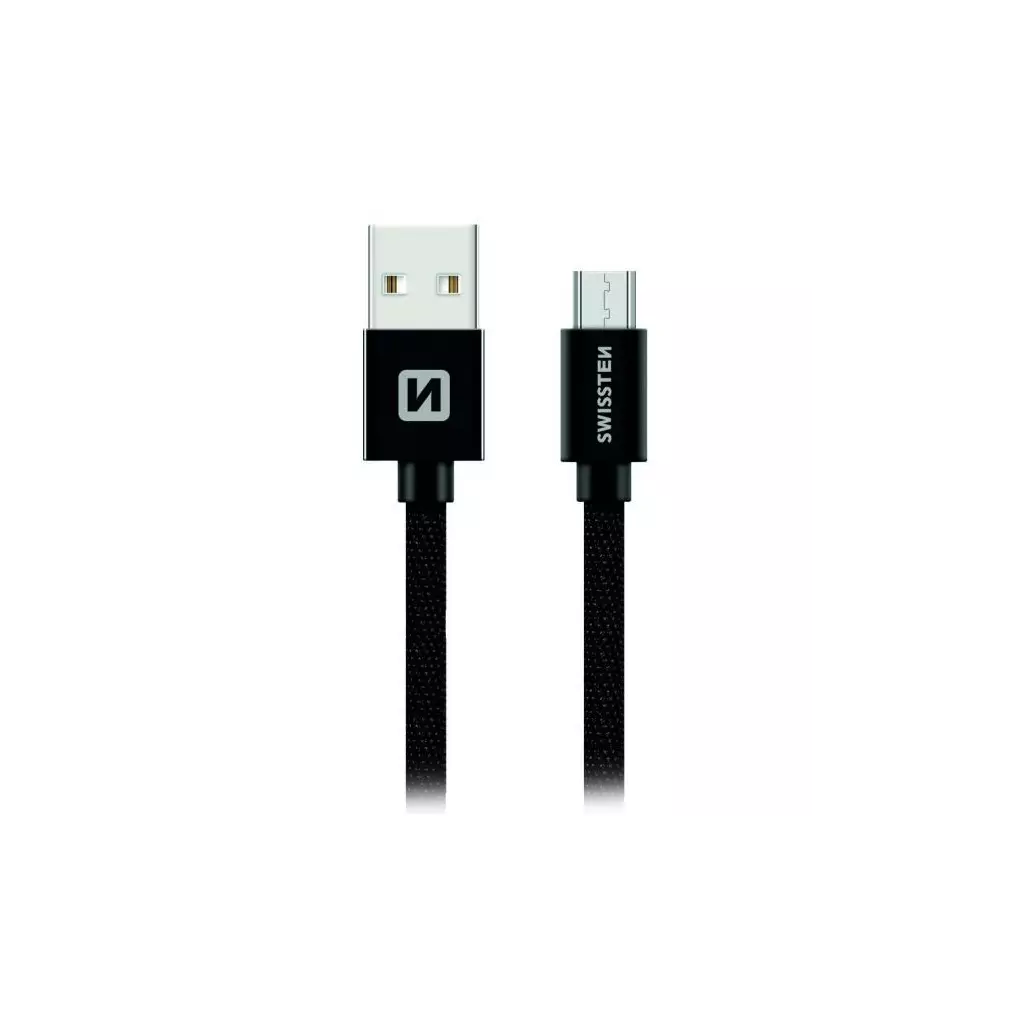 Obrázek produktu DATA CABLE SWISSTEN TEXTILE USB / MICRO USB 0.2 M