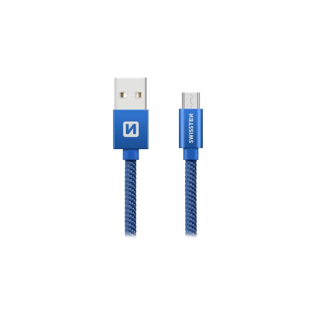 Obrázek produktu SWISSTEN kabel USB microUSB textilní 1,2m 3A 