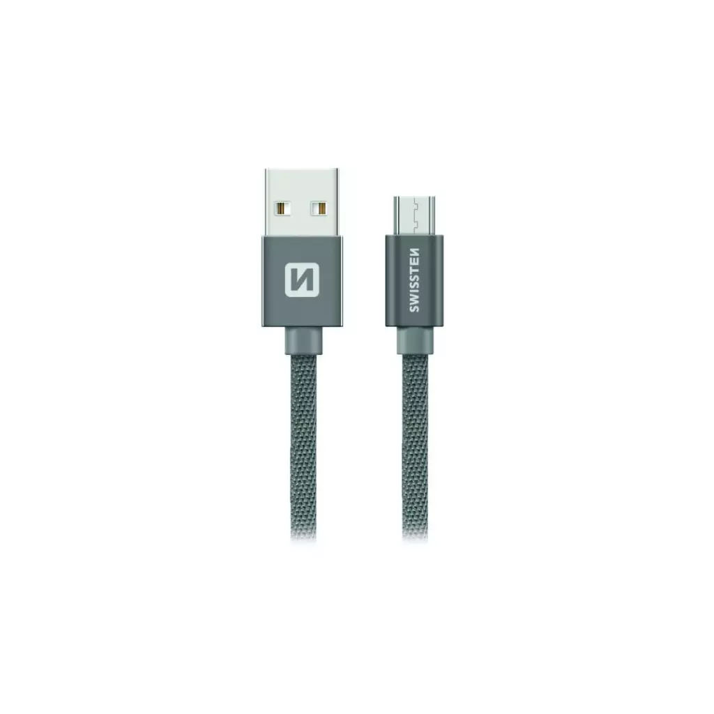 Obrázek produktu SWISSTEN kabel USB microUSB textilní 2m 3A 