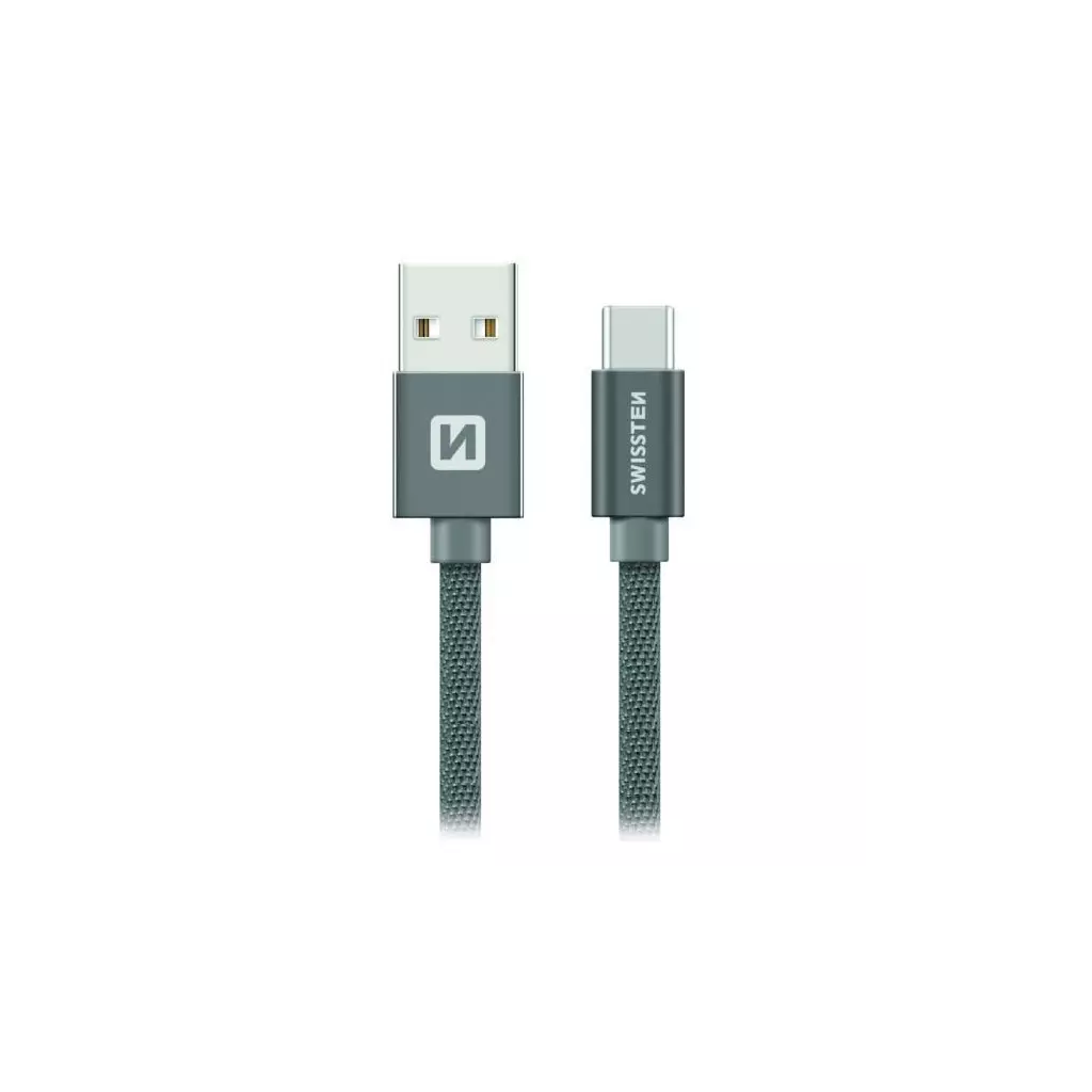 Obrázek produktu Swissten Datový Kabel Textile Usb / Usb-C 0,2 M