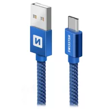 obrázek produktu DATOVÝ KABEL SWISSTEN TEXTILE USB / USB-C 0,2 M MODRÝ