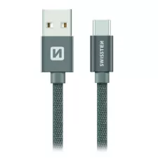 obrázek produktu Data kabel SWISSTEN Textile USB-C 1,2 m, šedá