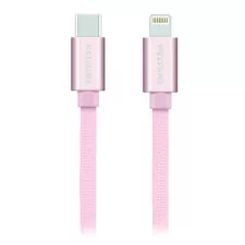 obrázek produktu Swissten Datový Kabel Textile USB-C / Lightning 1,2 M Růžovo/Zlatý