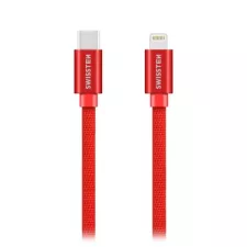 obrázek produktu Swissten Datový Kabel Textile USB-C / Lightning 1,2 M Červený