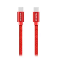 obrázek produktu Data kabel SWISSTEN Textile USB-C/USB-C 1,2 m, červená