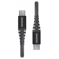 obrázek produktu DATOVÝ KABEL SWISSTEN KEVLAR USB-C / USB-C 1,5 M ANTRACIT