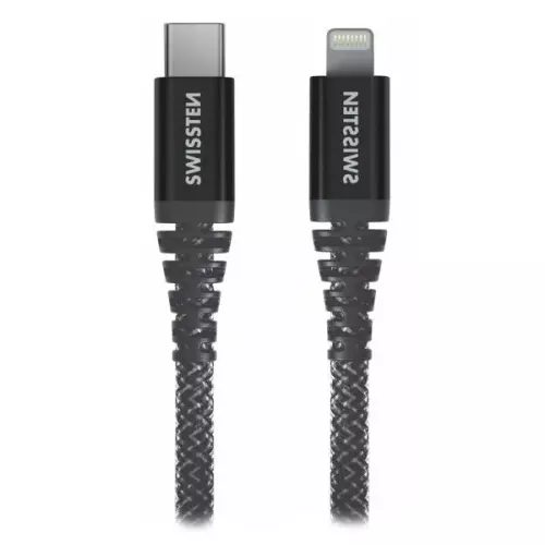 obrázek produktu Swissten datový kabel kevlar usb-c / lightning 1,5 m antracit