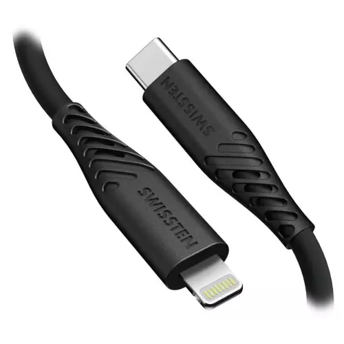 obrázek produktu Swissten datový kabel soft silicone usb-c / lightning 1,5 m 60w černý