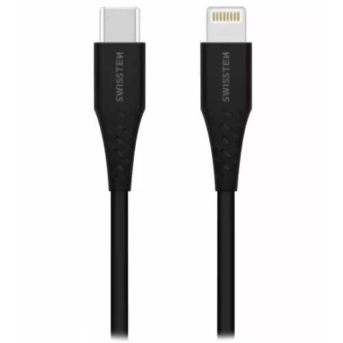 obrázek produktu Swissten nabíjecí kabel usb-c / lightning 0,4 m černý