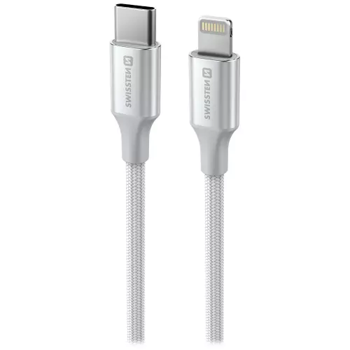 obrázek produktu Swissten datový kabeltextile ii usb-c / lightning 1,5 m bílý