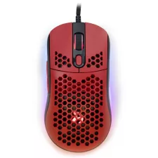 obrázek produktu AROZZI herní myš FAVO Ultra Light Black-Red/ drátová/ 16.000 dpi/ USB/ 7 tlačítek/ RGB/ černočervená