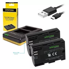 obrázek produktu PATONA nabíječka Foto Dual Quick Canon LP-E6 + 2x baterie 2000mAh USB