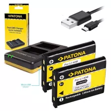 obrázek produktu PATONA nabíječka Foto Dual Quick Olympus Li-40B/42B + 2x baterie 500mAh USB