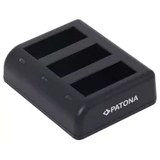 obrázek produktu PATONA nabíječka pro digitální kameru Triple GoPro Hero 9/Hero 10/Hero 11/Hero 12/ AHDBT901/ micro USB/ USB-C