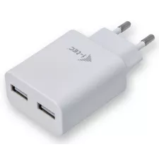 obrázek produktu i-tec univerzální USB nabíječka/ 2x USB/ 110V-240V/ 2400mAh/ bílá