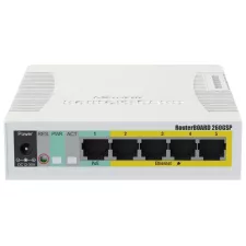 obrázek produktu Mikrotik RouterBOARD RB260GSP/ nastavitelný 5-portový gigabit smart switch SFP cage/ SwOS/ zdroj, PoE out