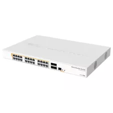 obrázek produktu MikroTik Cloud Router Switch CRS328-24P-4S+RM, 800MHz CPU, 512MB, 24x GLAN, 4x SFP+, RouterOS/SwOS, L5, PSU, 1U Rackmoun