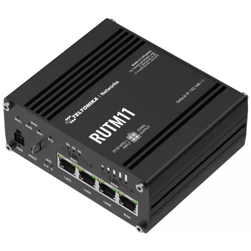 obrázek produktu Teltonika RUTM11 průmyslový router, 4G, LTE, 4x Gbit RJ45, WiFi 5