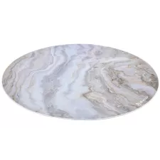 obrázek produktu AROZZI Zona Floorpad White Marble/ ochranná podložka na podlahu/ kulatá 121 cm průměr/ design bílý mramor