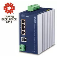 obrázek produktu PLANET BSP-360 síťový přepínač Řízený Gigabit Ethernet (10/100/1000) Podpora napájení po Ethernetu (PoE) Modrá, Bílá